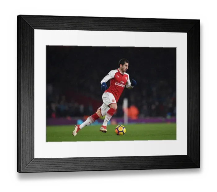 Framed Print : Arsenal's Mkhitaryan Clashes with Manchester City's Otamendi in Premier League Showdown Framed Print : Arsenal's Mkhitaryan Clashes with Manchester City's Otamendi in Premier League Showdown