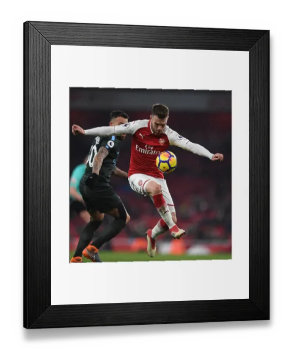 Framed Print : Aaron Ramsey in Action: Arsenal vs Manchester City, Premier League 2017-18 Framed Print : Aaron Ramsey in Action: Arsenal vs Manchester City, Premier League 2017-18