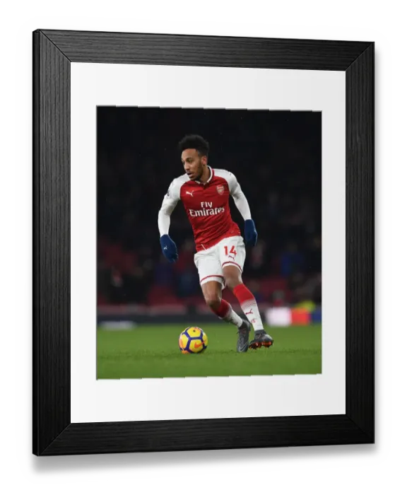 Framed Print : Arsenal's Aubameyang Faces Manchester City: Premier League Showdown Framed Print : Arsenal's Aubameyang Faces Manchester City: Premier League Showdown