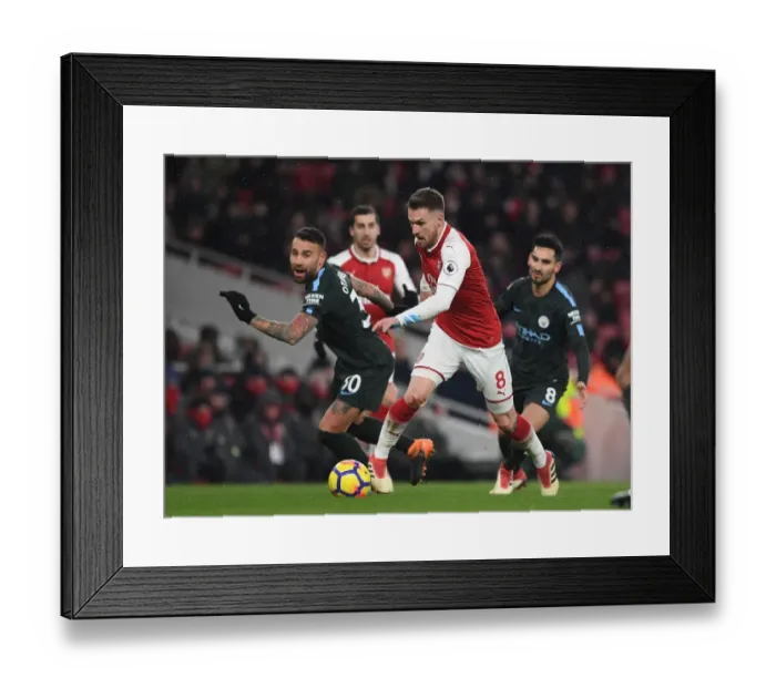 Framed Print : Clash of the Midfield Titans: Ramsey vs. Otamendi - Arsenal vs. Manchester City (2017-18) Framed Print : Clash of the Midfield Titans: Ramsey vs. Otamendi - Arsenal vs. Manchester City (2017-18)