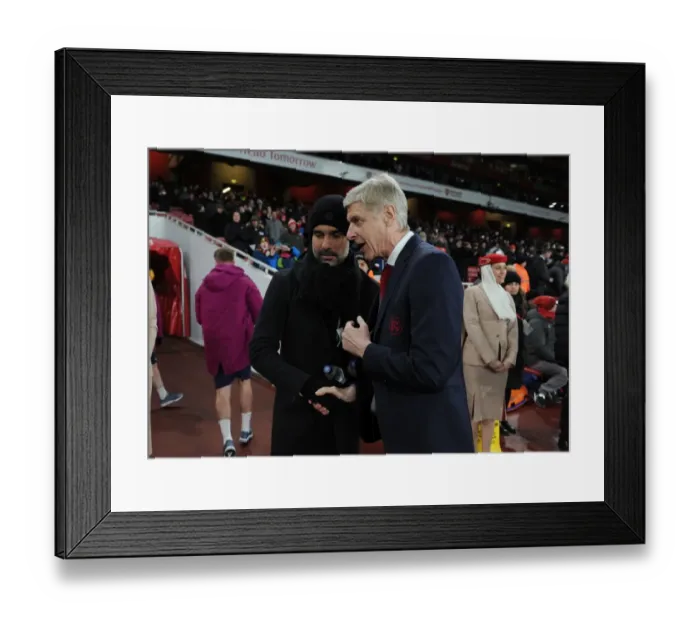 Framed Print : Arsene Wenger and Pep Guardiola Face Off: Arsenal v Manchester City, Premier League 2017-18 Framed Print : Arsene Wenger and Pep Guardiola Face Off: Arsenal v Manchester City, Premier League 2017-18