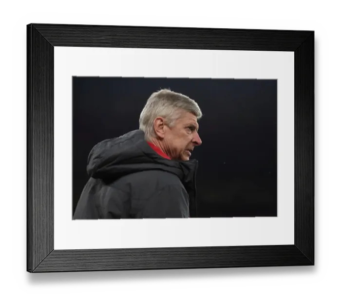 Framed Print : Arsene Wenger: Arsenal vs Manchester City, Premier League 2017-18