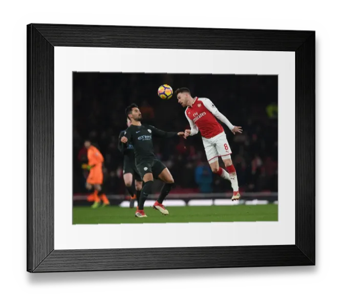 Framed Print : Clash of Titans: Ramsey vs. Gundogan - Arsenal vs. Manchester City, Premier League Framed Print : Clash of Titans: Ramsey vs. Gundogan - Arsenal vs. Manchester City, Premier League