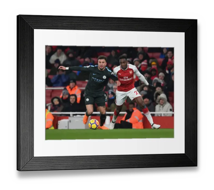 Framed Print : Clash of Titans: Welbeck vs. Walker in Arsenal vs. Manchester City Showdown Framed Print : Clash of Titans: Welbeck vs. Walker in Arsenal vs. Manchester City Showdown