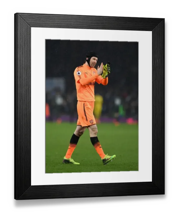 Framed Print : Arsenal's Petr Cech Celebrates with Fans after Arsenal vs Manchester City Match (2017-18) Framed Print : Arsenal's Petr Cech Celebrates with Fans after Arsenal vs Manchester City Match (2017-18)
