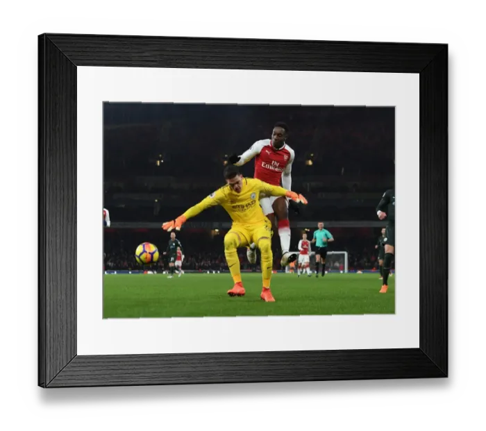 Framed Print : Welbeck vs. Ederson: A Battle at the Emirates - Arsenal vs. Manchester City (2017-18)
