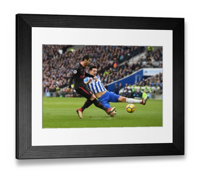 Framed Print : Mkhitaryan Faces Off Against Dunk: Brighton vs. Arsenal, Premier League Clash Framed Print : Mkhitaryan Faces Off Against Dunk: Brighton vs. Arsenal, Premier League Clash
