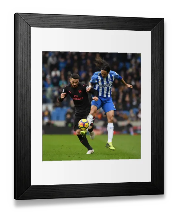 Framed Print : Clash at the Coast: Brighton vs. Arsenal - Kolasinac vs. Schelotto Battle Framed Print : Clash at the Coast: Brighton vs. Arsenal - Kolasinac vs. Schelotto Battle