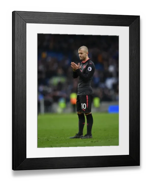 Framed Print : Jack Wilshere Celebrates with Arsenal Fans after Brighton Victory, 2017-18 Premier League Framed Print : Jack Wilshere Celebrates with Arsenal Fans after Brighton Victory, 2017-18 Premier League