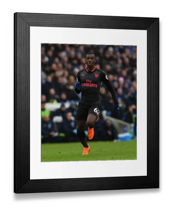 Framed Print : Eddie Nketiah: Starring in Arsenal's Battle at Brighton, Premier League 2017-18
