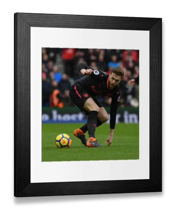 Framed Print : Calum Chambers: In Action for Arsenal Against Brighton & Hove Albion, Premier League 2017-18