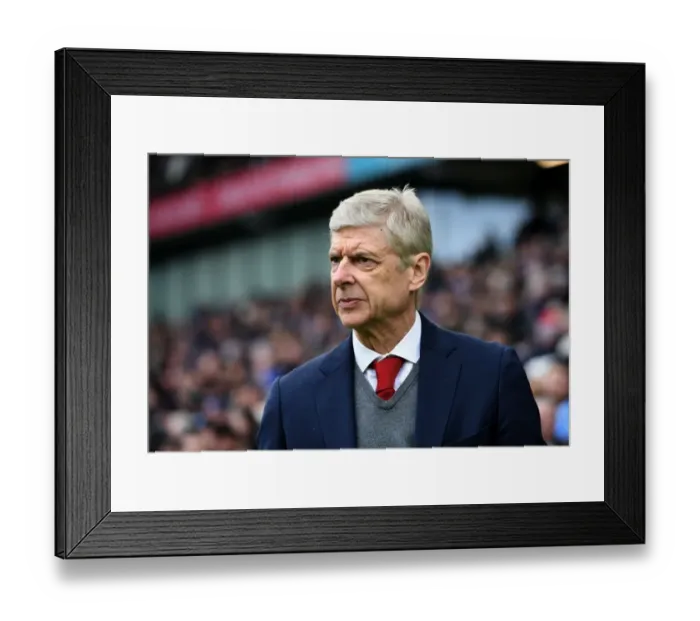 Framed Print : Arsene Wenger: Arsenal Manager at Brighton & Hove Albion, Premier League 2017-18