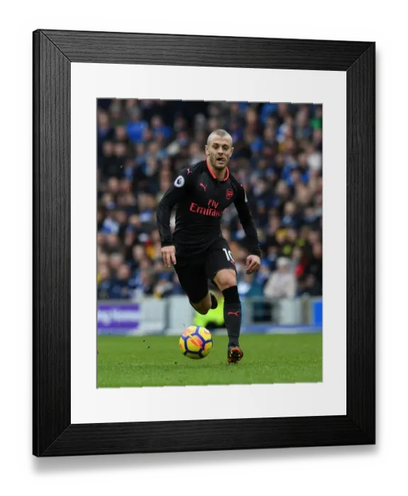 Framed Print : Jack Wilshere in Action: Brighton & Hove Albion vs Arsenal, Premier League 2017-18