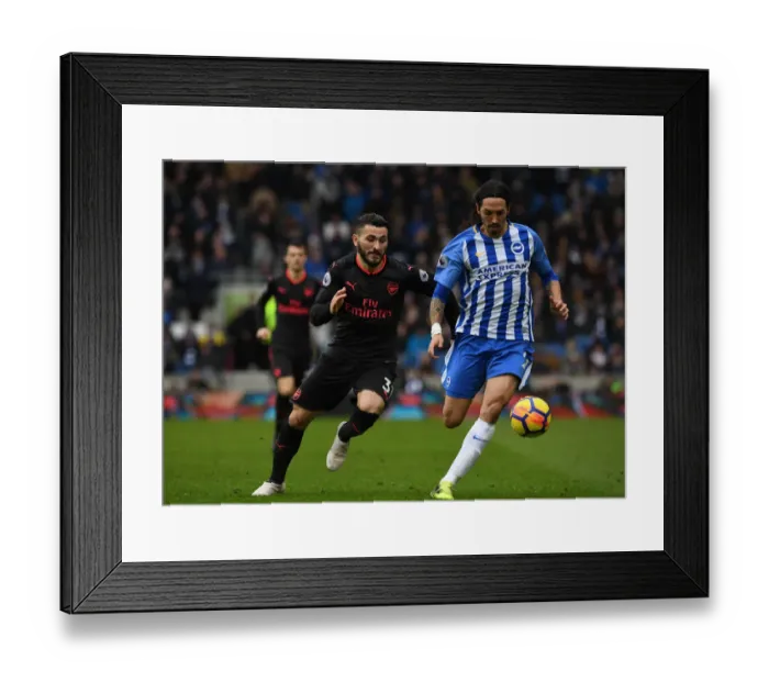 Framed Print : Brighton vs. Arsenal Showdown: Kolasinac vs. Schelotto Framed Print : Brighton vs. Arsenal Showdown: Kolasinac vs. Schelotto