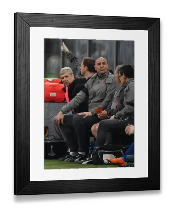 Framed Print : Steve Bould Leads Arsenal's Europa League Charge Against AC Milan Framed Print : Steve Bould Leads Arsenal's Europa League Charge Against AC Milan