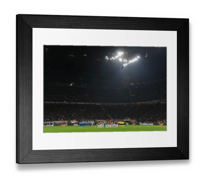 Framed Print : Silence Before the Europa League Clash: Arsenal vs. AC Milan (2017-18)