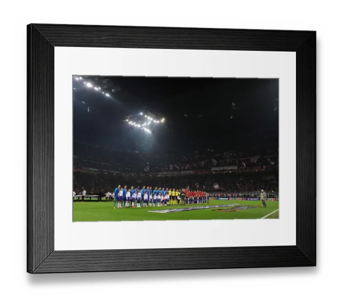 Framed Print : Clash of Titans: Arsenal vs. AC Milan - UEFA Europa League 2017-18