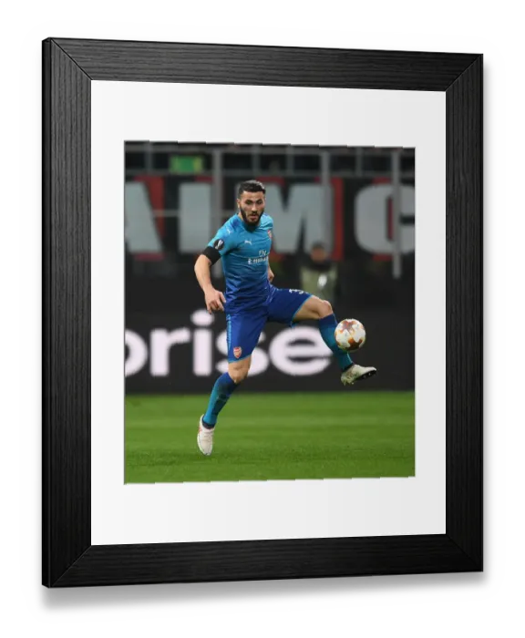Framed Print : Sead Kolasinac in Action: Arsenal vs AC Milan, UEFA Europa League Round of 16 (First Leg) Framed Print : Sead Kolasinac in Action: Arsenal vs AC Milan, UEFA Europa League Round of 16 (First Leg)