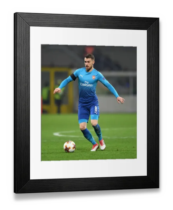 Framed Print : Aaron Ramsey in Action: Arsenal vs. AC Milan, UEFA Europa League 2018 Framed Print : Aaron Ramsey in Action: Arsenal vs. AC Milan, UEFA Europa League 2018