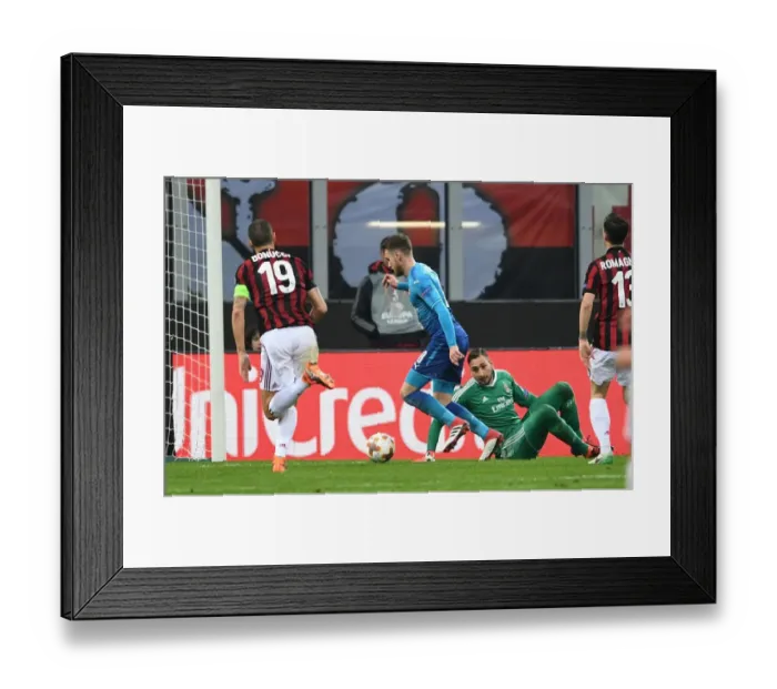Framed Print : Aaron Ramsey Scores Arsenal's Second Goal: AC Milan vs Arsenal, UEFA Europa League Round of 16 (2018) Framed Print : Aaron Ramsey Scores Arsenal's Second Goal: AC Milan vs Arsenal, UEFA Europa League Round of 16 (2018)