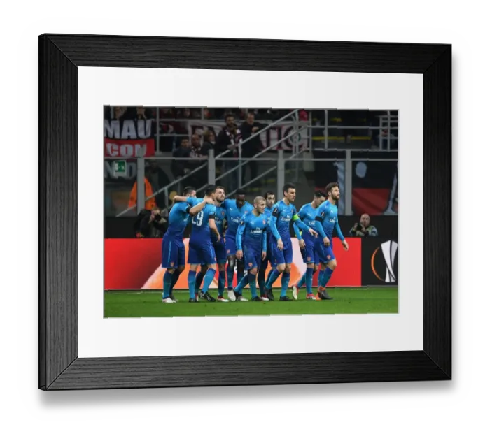 Framed Print : AC Milan v Arsenal - UEFA Europa League Round of 16; First Leg