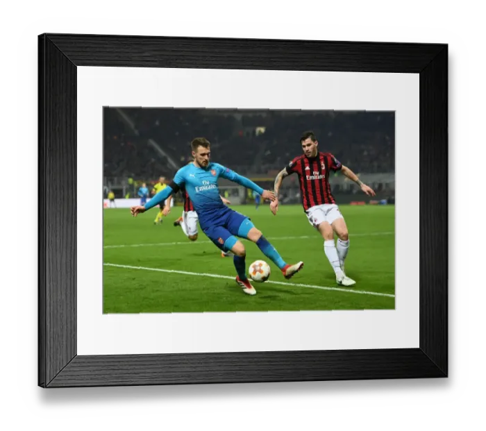 Framed Print : Clash of Titans: Ramsey vs. Romagnoli in the Europa League Showdown - AC Milan vs. Arsenal Framed Print : Clash of Titans: Ramsey vs. Romagnoli in the Europa League Showdown - AC Milan vs. Arsenal