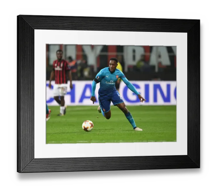 Framed Print : Danny Welbeck in Action: Arsenal vs AC Milan, UEFA Europa League 2018