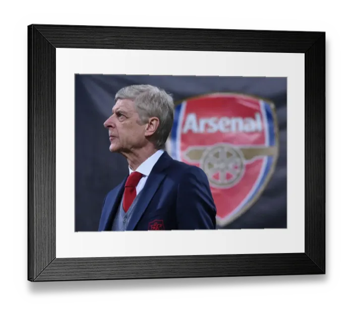 Framed Print : Arsene Wenger vs. AC Milan: Europa League Clash (2017-18)