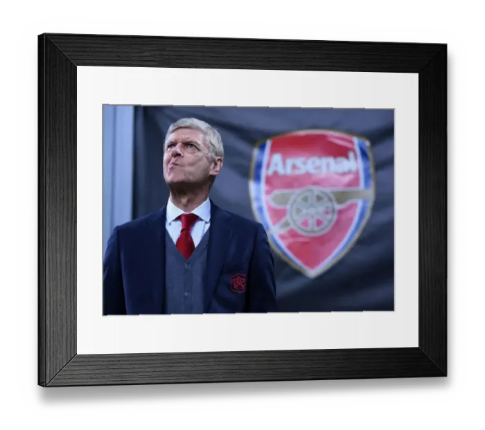 Framed Print : Arsene Wenger Leads Arsenal in Europa League Battle against AC Milan (2018)