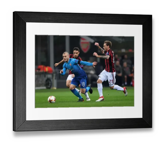 Framed Print : Battle of Midfield: Jack Wilshere vs. Lucas Biglia - Arsenal vs. AC Milan, Europa League 2017-18 Framed Print : Battle of Midfield: Jack Wilshere vs. Lucas Biglia - Arsenal vs. AC Milan, Europa League 2017-18