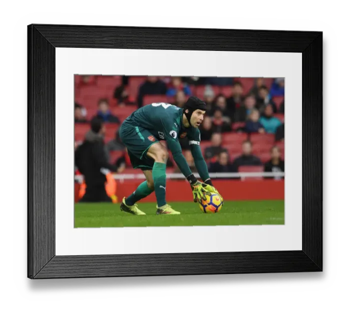 Framed Print : Arsenal's Petr Cech in Action: Arsenal vs. Watford, Premier League 2017-18