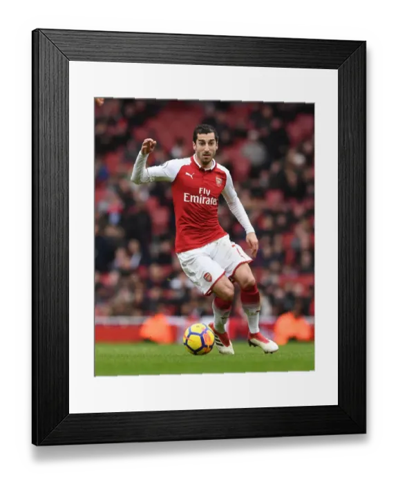 Framed Print : Mkhitaryan in Action: Arsenal vs. Watford, Premier League 2017-18