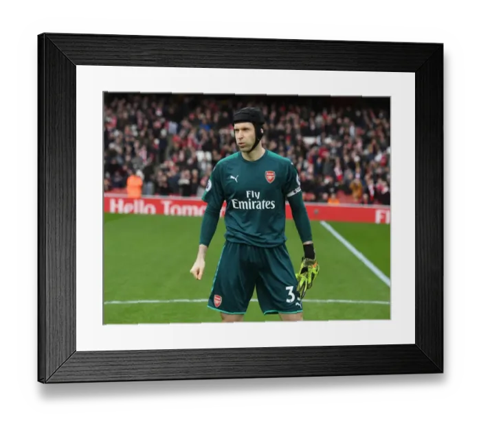 Framed Print : Petr Cech: Focused and Ready - Arsenal vs Watford, Premier League 2017-18