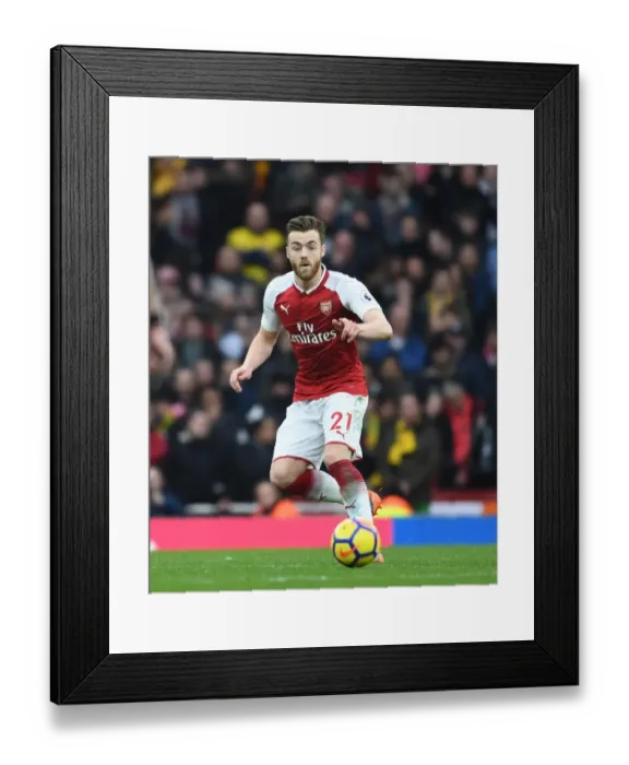 Framed Print : Calum Chambers in Action: Arsenal vs. Watford, Premier League 2017-18