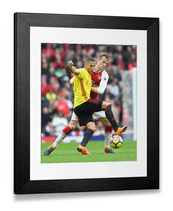 Framed Print : Intense Showdown: Rob Holding vs. Richarlison, Arsenal vs. Watford, Premier League Framed Print : Intense Showdown: Rob Holding vs. Richarlison, Arsenal vs. Watford, Premier League