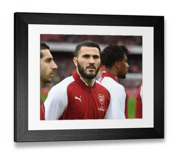 Framed Print : Sead Kolasinac in Action: Arsenal vs. Watford, Premier League 2017-18