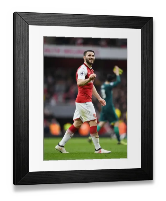 Framed Print : Sead Kolasinac: Arsenal's Defensive Force Against Watford (2017-18)