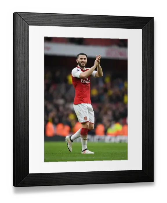 Framed Print : Sead Kolasinac: Arsenal's Defensive Fortress Against Watford (2017-18) Framed Print : Sead Kolasinac: Arsenal's Defensive Fortress Against Watford (2017-18)