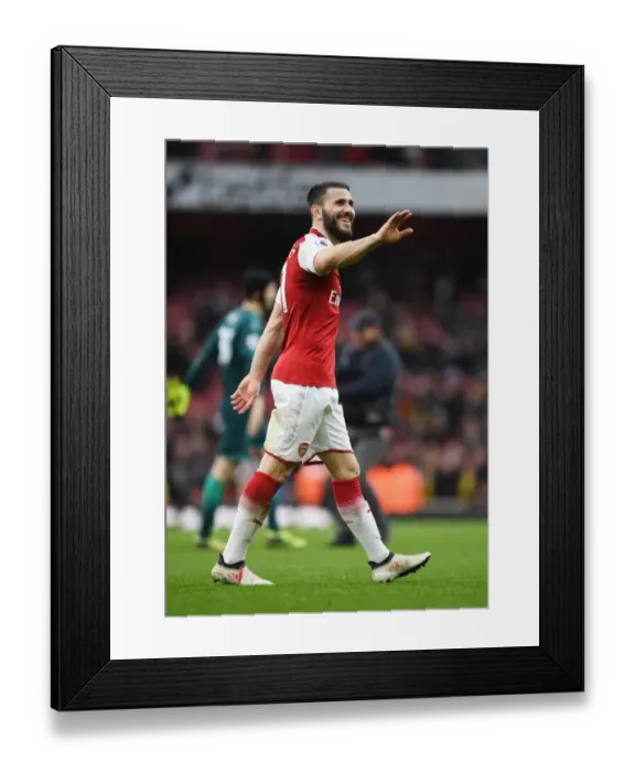 Framed Print : Sead Kolasinac: Arsenal's Unyielding Defender in Action against Watford (2017-18) Framed Print : Sead Kolasinac: Arsenal's Unyielding Defender in Action against Watford (2017-18)