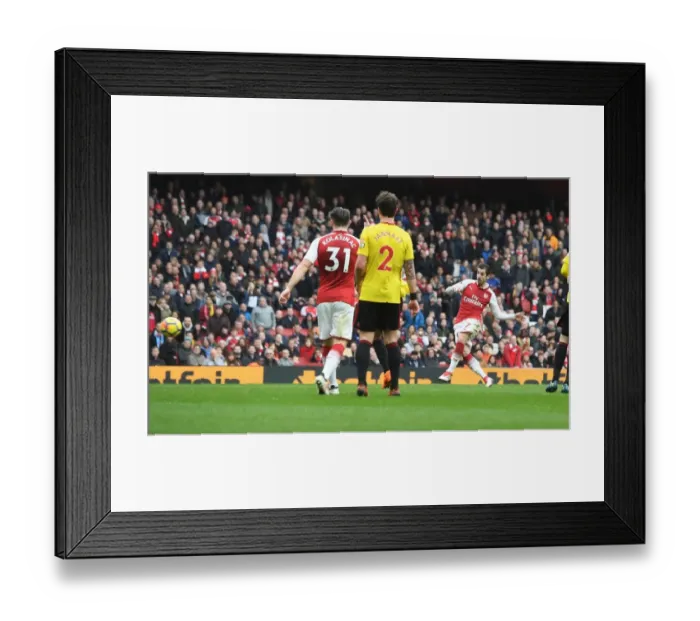 Framed Print : Mkhitaryan Scores the Third: Arsenal vs. Watford, Premier League 2017-18
