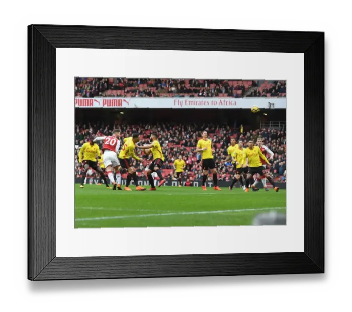 Framed Print : Mustafi's Header: Arsenal's Victory Over Watford in Premier League 2017-18 Framed Print : Mustafi's Header: Arsenal's Victory Over Watford in Premier League 2017-18