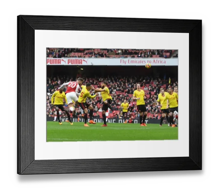 Framed Print : Mustafi Scores the Winner: Arsenal vs. Watford, Premier League 2017-18 Framed Print : Mustafi Scores the Winner: Arsenal vs. Watford, Premier League 2017-18