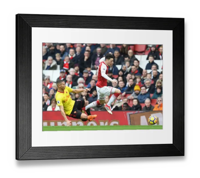 Framed Print : Mesut Ozil in Action: Arsenal vs. Watford, Premier League 2017-18 Framed Print : Mesut Ozil in Action: Arsenal vs. Watford, Premier League 2017-18