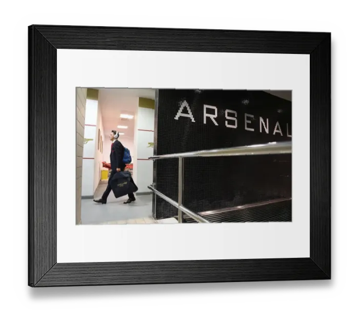 Framed Print : Mesut Ozil Arrives at Arsenal Changing Room Before Arsenal v Watford Match, 2018 Framed Print : Mesut Ozil Arrives at Arsenal Changing Room Before Arsenal v Watford Match, 2018