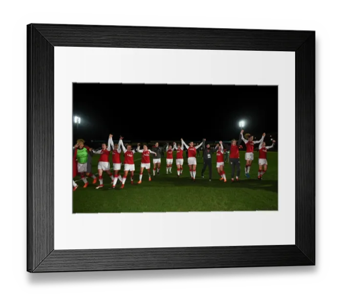 Framed Print : Arsenal Women Celebrate Continental Cup Triumph