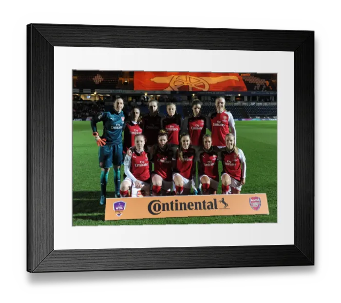 Framed Print : Arsenal team. Arsenal Women 1: 0 Manchester City Ladies. The FA WSL Continental Cup Final Framed Print : Arsenal team. Arsenal Women 1: 0 Manchester City Ladies. The FA WSL Continental Cup Final