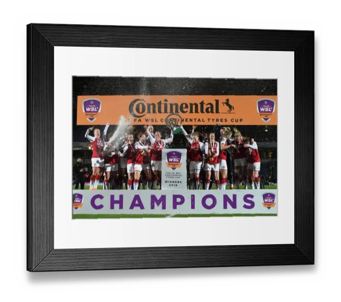Framed Print : Arsenal Women Celebrate Continental Cup Victory over Manchester City Framed Print : Arsenal Women Celebrate Continental Cup Victory over Manchester City