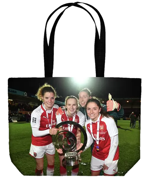 Arsenal Women's Continental Cup Triumph: Van de Donk, Janssen, Miedema, and Van Veenendall Celebrate with the Trophy
