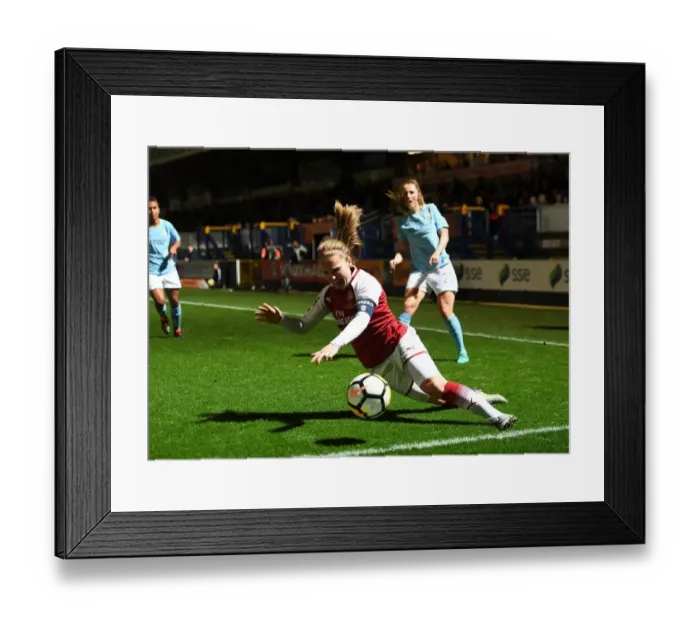 Framed Print : Kim Little in Action: Arsenal Women's Continental Cup Final vs Manchester City Ladies