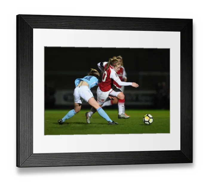 Framed Print : Clash of the Midfield Titans: Kim Little vs. Keira Walsh, Arsenal Women vs. Manchester City Ladies - Continental Cup Final